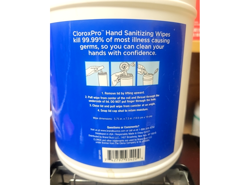 Clorox Hand Sanitizing Wipes, 270 Count