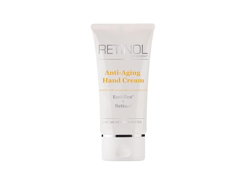 Retinol By Robanda Anti-Aging Hand Cream, Emblica + Retinol, 3 oz/90 mL