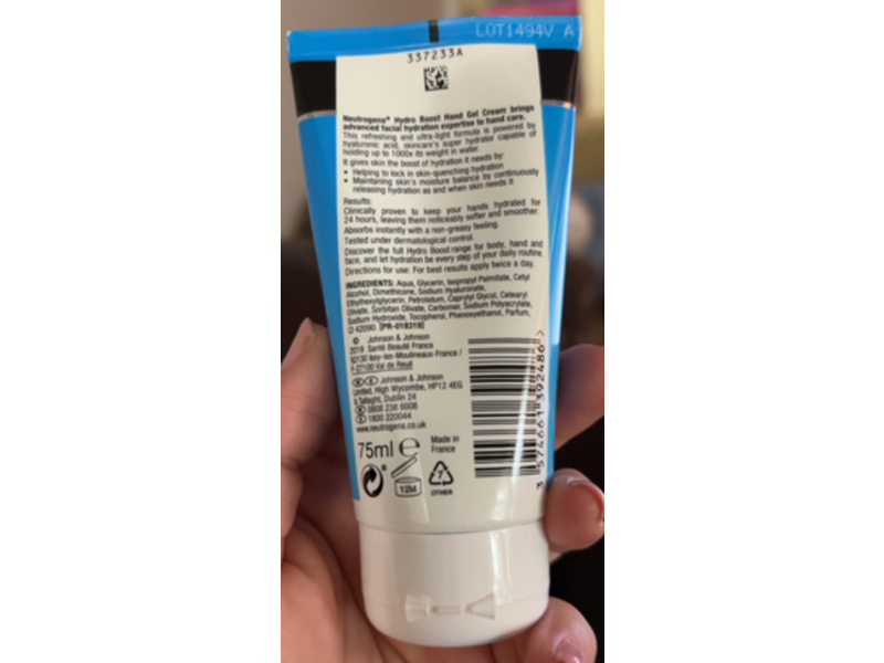 Neutrogena Hydro Boost Hand Gel Cream, 75 mL