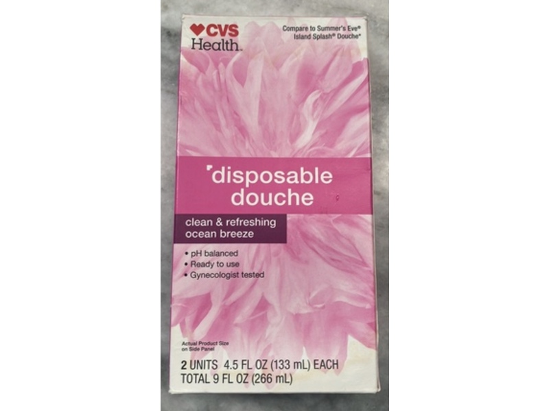 CVS Health Disposable Douche, Clean & Refreshing Ocean Breeze, 9 fl oz/266 mL, 2 Count