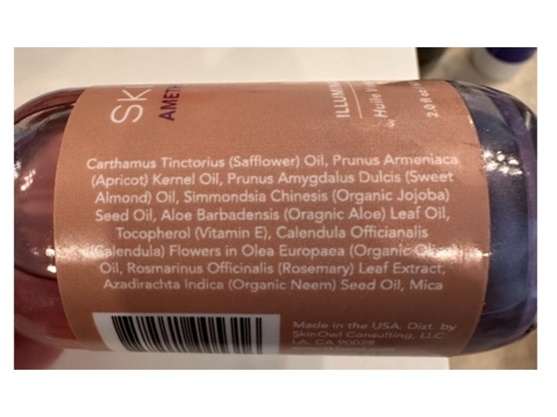 Skin Owl Amethyst Gloss Illuminating Skin Oil, 2 fl oz/60 mL