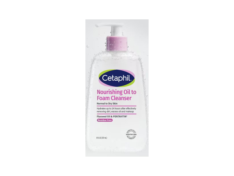 Cetaphil Nourishing Oil To Foam Cleanser, 8 fl oz/237 mL