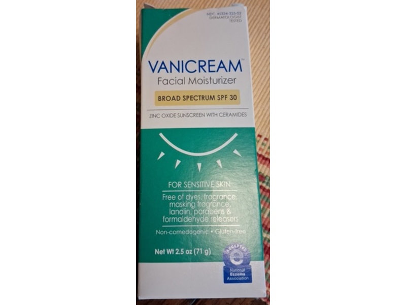 Vanicream Facial Moisturizer, SPF 30, 2.5 oz/71 g