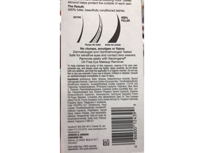 Neutrogena Healthy Volume Waterproof Mascara, Carbon Black 06, 0.21 oz/6 g