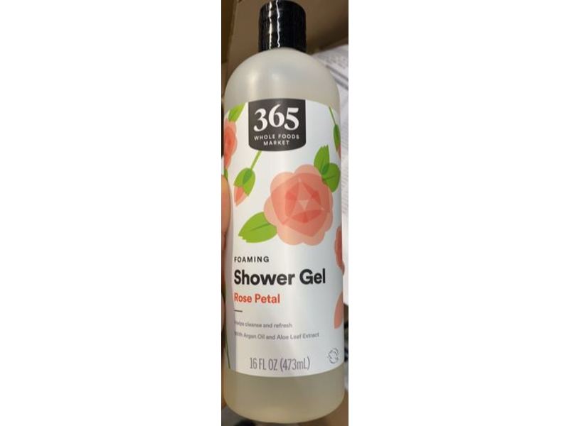 365 Whole Foods Market Foaming Shower Gel, Rose Petal, 16 fl oz/473 mL