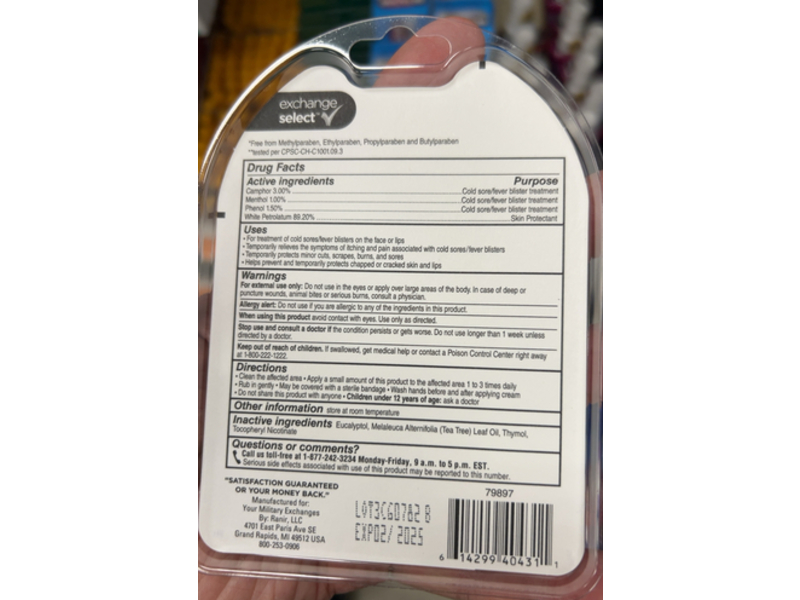 Exchange Select Maximum Strength Cold Sore Treatment, 0.07 oz/2 g