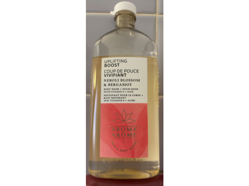 Bath And Body Works Aroma Uplifting Boost Body Wash + Foam Bath, Neroli Blossom And Bergamot, 10 fl oz/295 mL