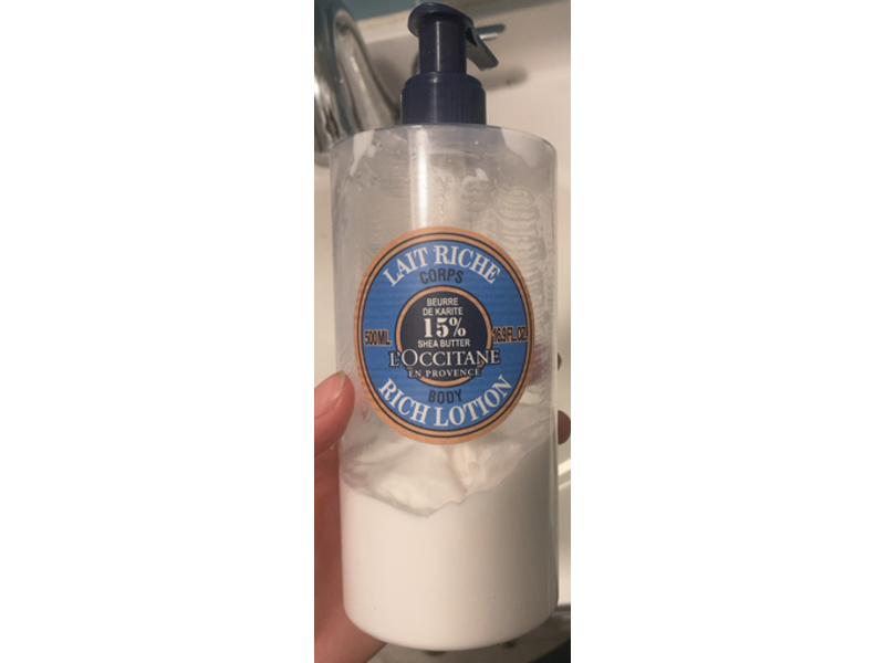 L'Occitane Moisturizing Body Rich Lotion, 15% Shea Butter, 16.9 fl oz/500 mL