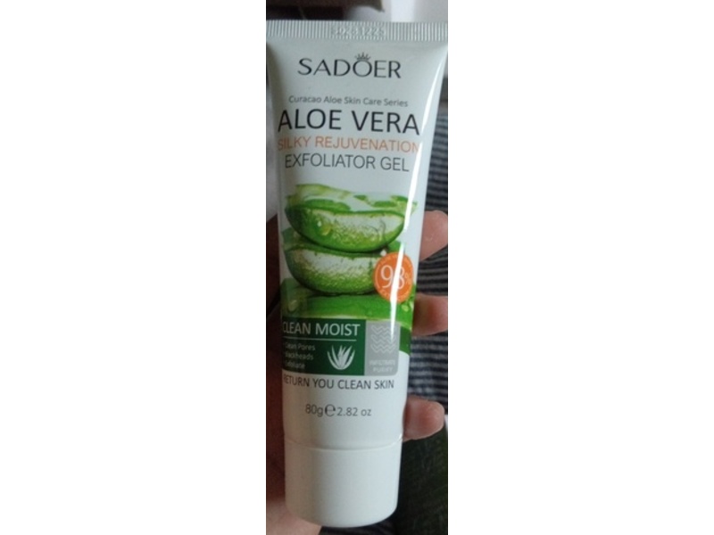 Sadoer Silky Rejuvenation Exfoliator Gel, Aloe Vera, 2.82 oz/80 g