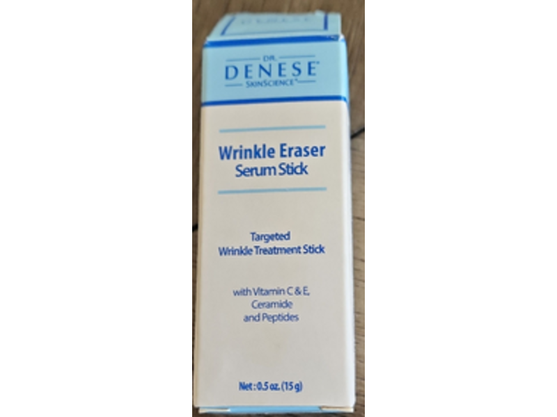 Dr. Denese Skin Care Wrinkle Eraser Serum Stick, Vitamin C & E, Ceramide & Peptides, 0.5 oz/15 g