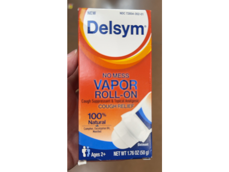 Delsym No Mess Cough Relief Vapor Roll-On, 1.76 oz/50 g