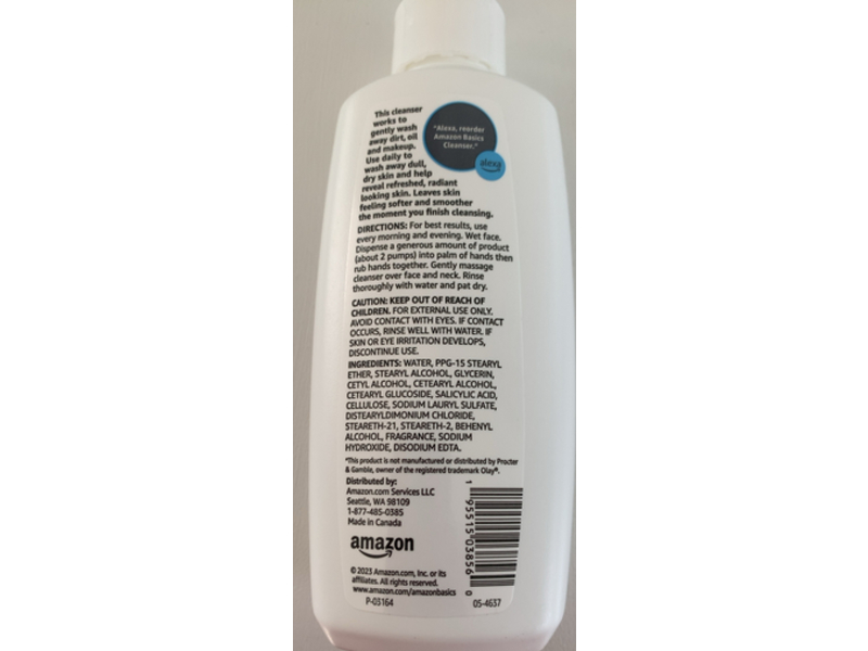 Amazon Basics Replenishing Classic Cleanser, Gentle Exfoliators, 6.78 fl oz/200 mL