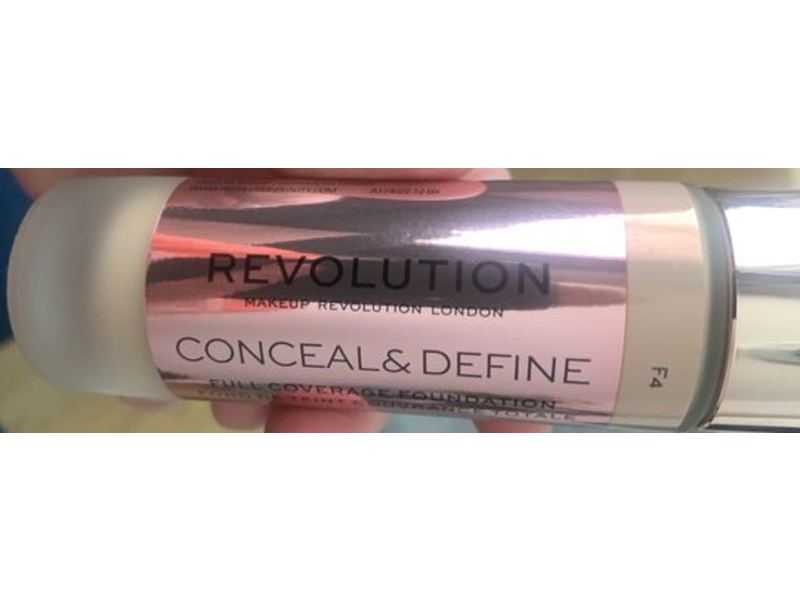 Revolution Conceal & Define Foundation Cream, F4, 23 mL