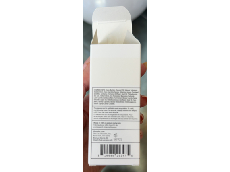 Glossier Deodorant Refill Stick, Unscented, 2.2 oz/65 g