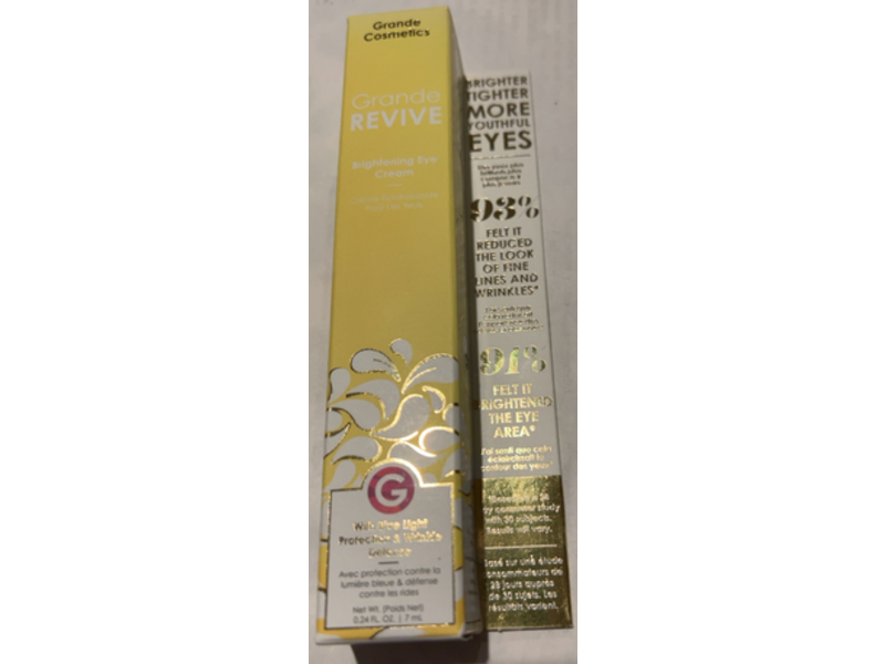 Grande Cosmetics Grande Revive Brightening Eye Cream, 0.24 fl oz/1.7 mL