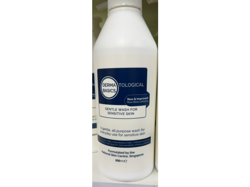 Dermatological Basics Sensitive Skin Gentle Wash, 16.9 fl oz/500 mL
