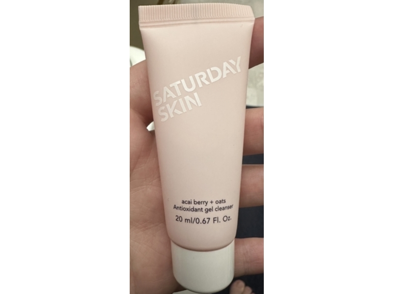Saturday Skin Acai Berry + Oats Antioxidant Gel Cleanser, 0.67 fl oz/20 mL