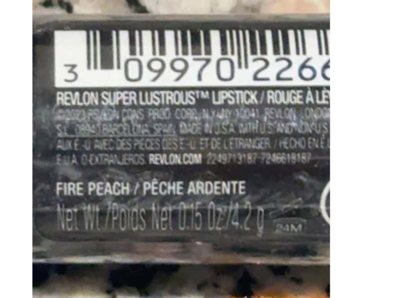 Revlon Super Lustrous Lipstick, 807 Fire Peach, 0.15 oz/4.2 g