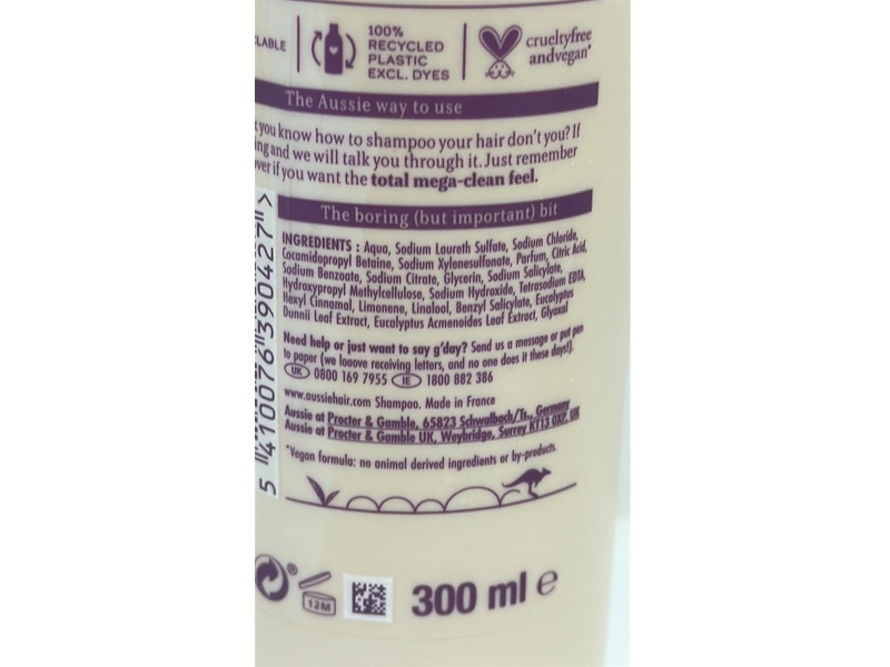 Aussie Mighty Mega Shampoo, Australian Eucalyptus Extract, 300 mL