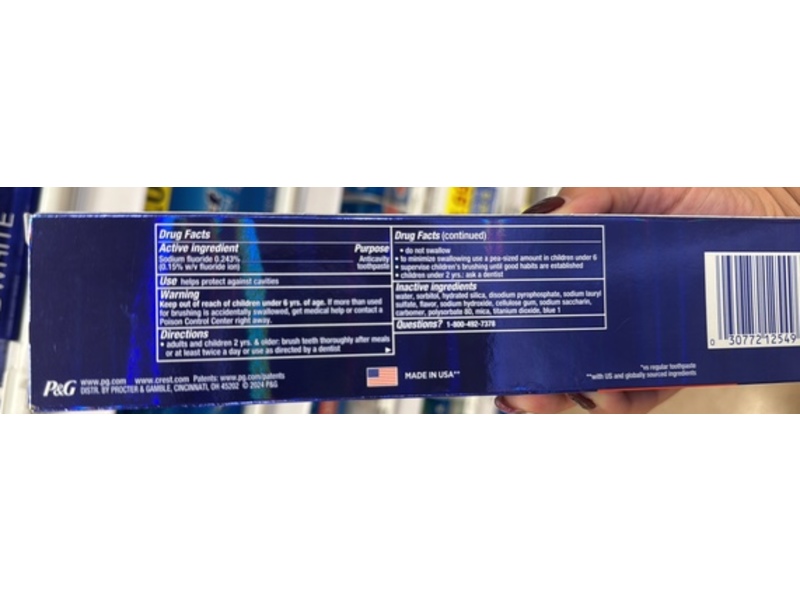 Crest 3D White Advanced Toothpaste, Arctic Fresh, 4.9 oz/138 g