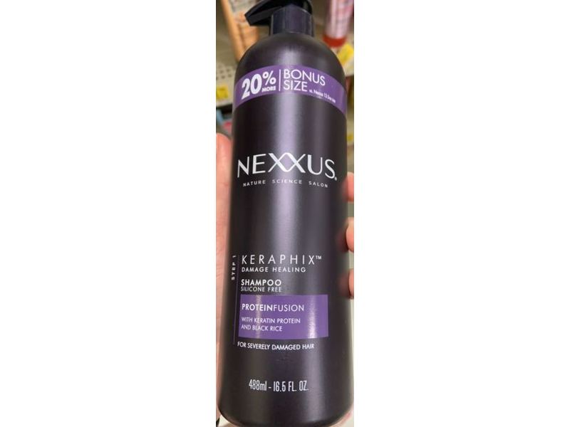 Nexxus Keraphix Damage Healing Shampoo, Proteinfusion, 16.5 fl oz/488 mL