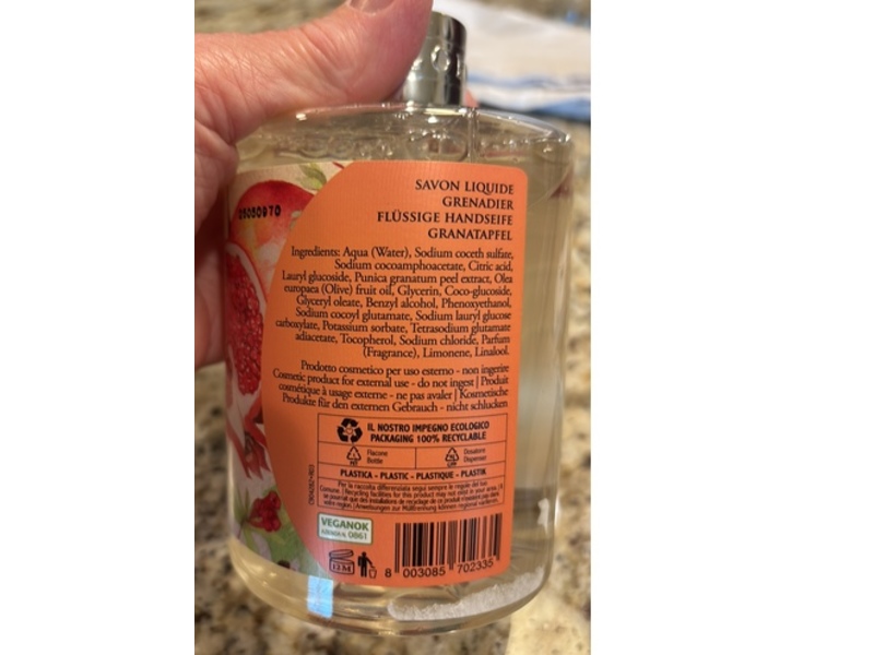 La Florentina Liquid Soap, Pomegranate, 16.5 fl oz/500 mL