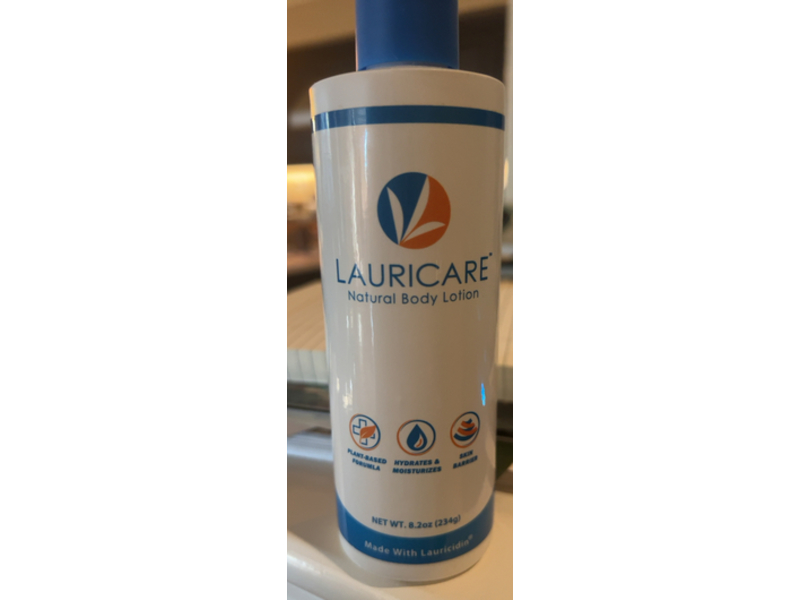 Lauricare Natural Body Lotion, Lauricidin, 8.2 oz/234 g