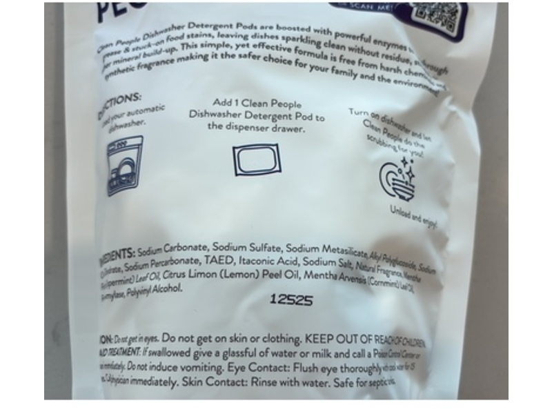 The Clean People Dishwasher Detergent Pods, Peppermint, 60 Pods