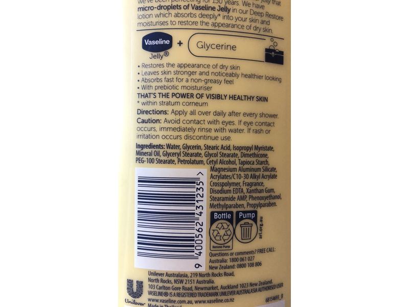 Vaseline Instensive Care Deep Restore, 750 mL