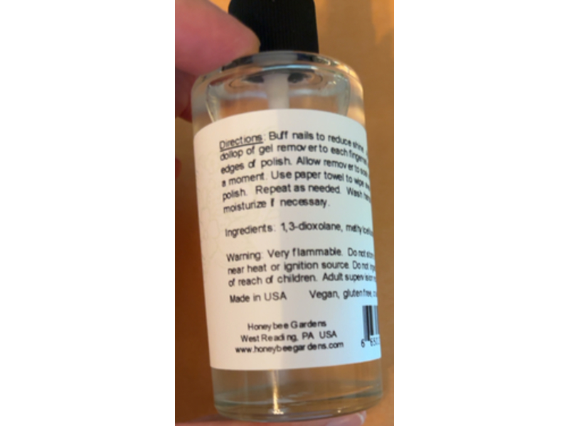 Honeybee Gardens Nail Polish Remover Gel, 2 fl oz/59 mL