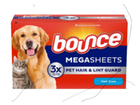 Bounce Megasheets Pet Hair & Lint Guard, Fresh Scent, 40 Sheets - thumbnail 1