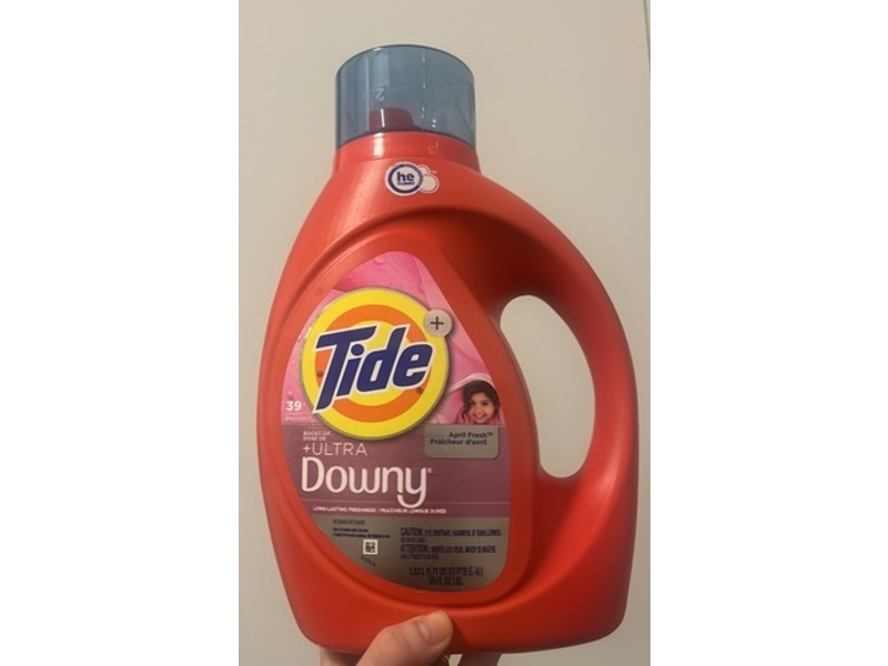 Tide +Ultra Downy Liquid Laundry Detergent, April Fresh, 39 Loads, 56 fl oz/1.62 L