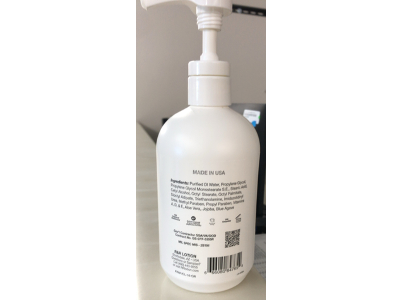 R&R Lotion I.C. Hand Lotion, Unscented, 16 oz/473 mL