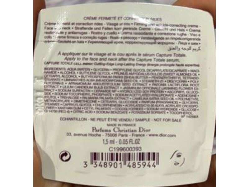 Dior Capture Totale C.e.l.l. Energy Firming & Wrinkle Correcting Creme, 0.05 fl oz/1.5 mL