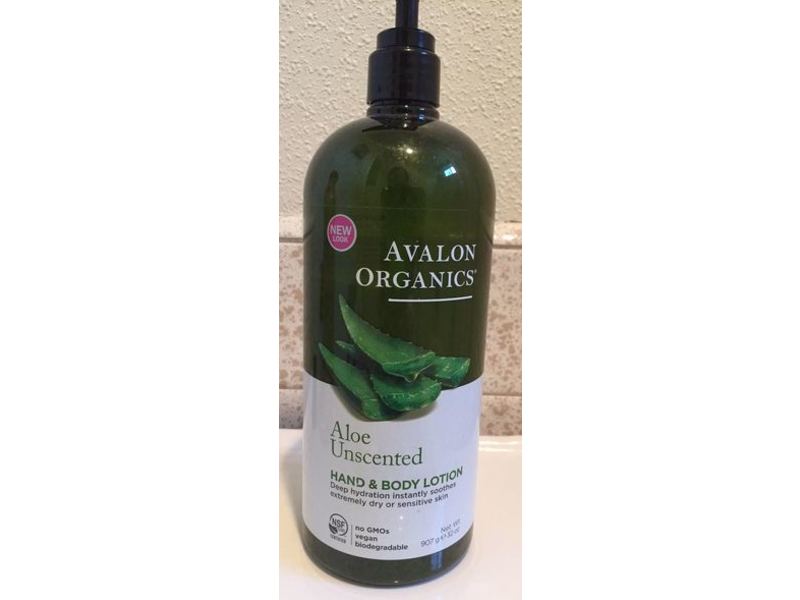 Avalon Organics Hand & Body Lotion, Aloe, 32 oz/907 g