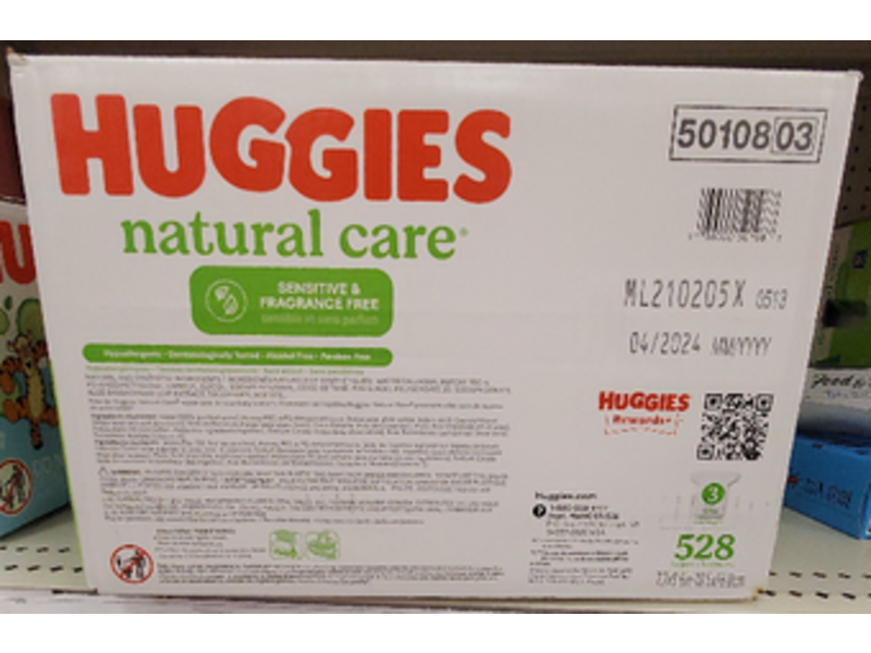 Huggies Natural Care Baby Wipes, Sensitive & Fragrance Free, 528 Count