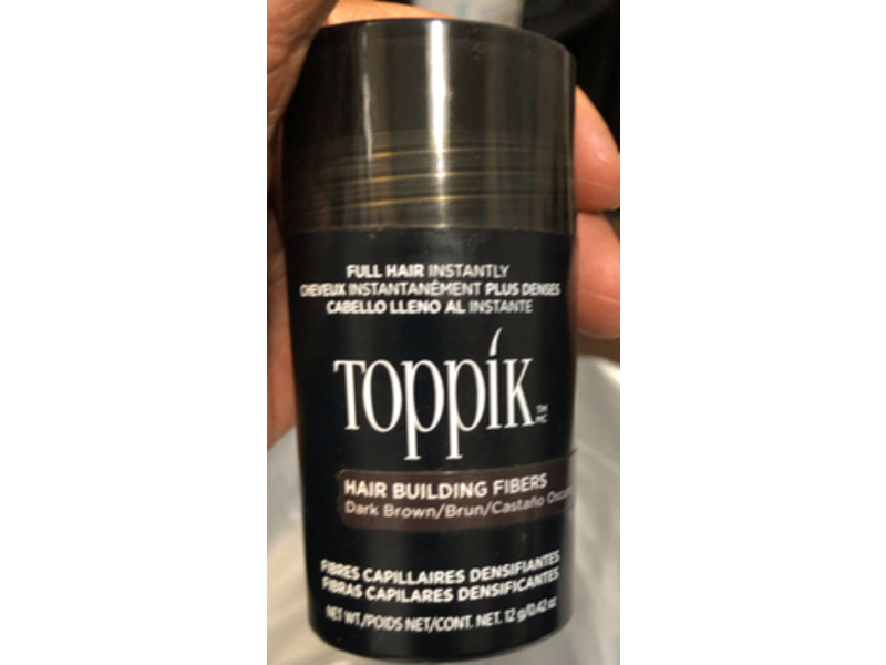 Toppik Hair Building Fibers, Dark Brown, 0.42 oz/12 g