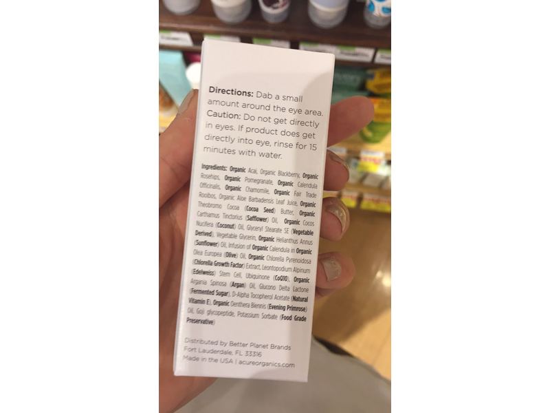 Eye Cream Chlorella Edelweiss Stem Cell Acure Organics 1.0 oz Cream