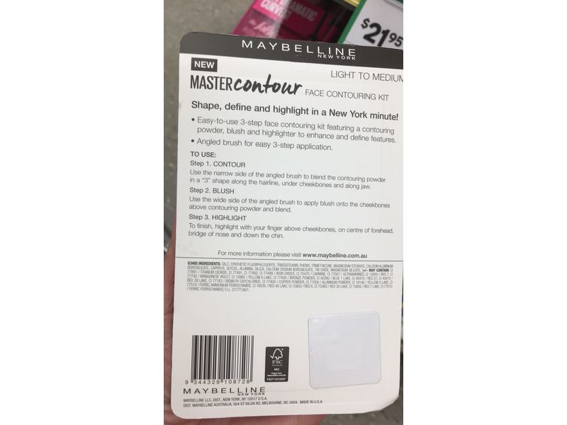 Maybelline New York FaceStudio Master Contour Face Contouring Kit, Light to Medium