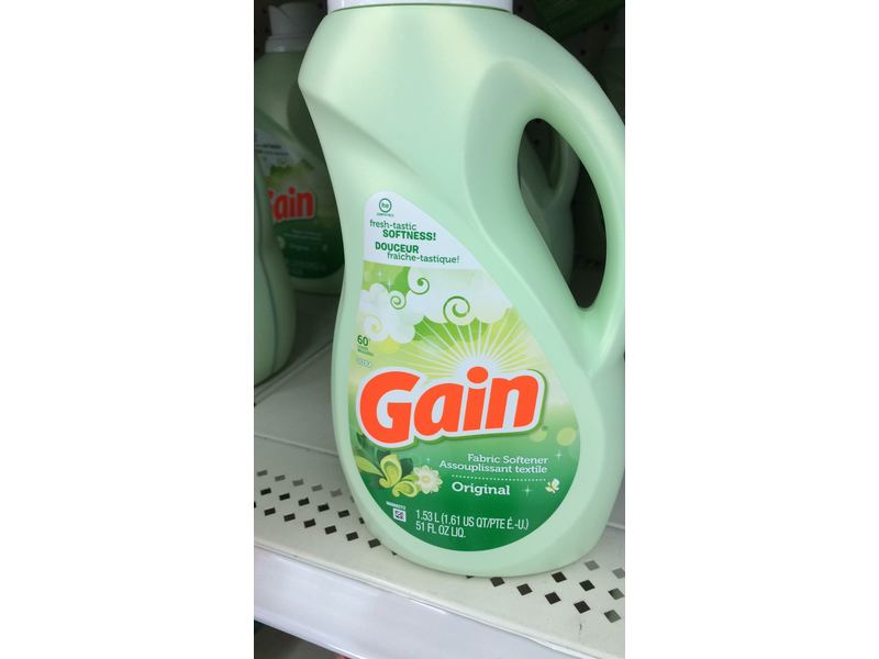 Gain Liquid Fabric Softener, Original Fresh, 60 Loads, Pack Of 4