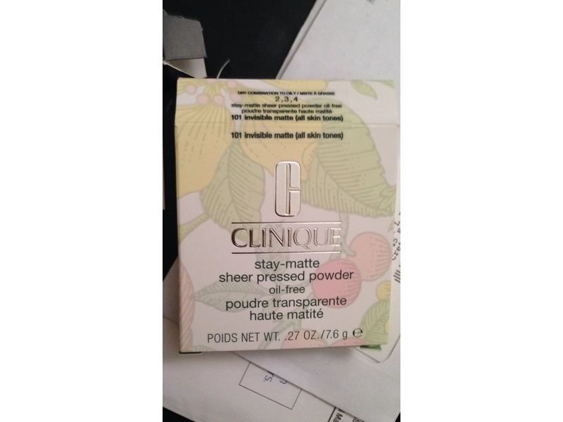 Clinique Stay Matte Sheer Pressed Powder, 101 Invisible Matte, 0.27 oz/7.6 g