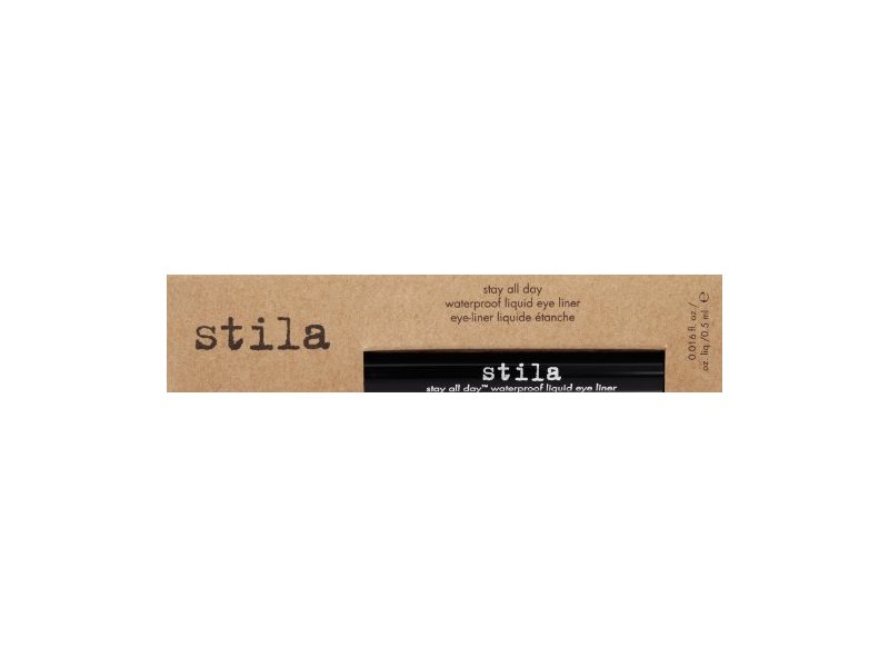 stila Stay All Day Waterproof Liquid Eye Liner, Intense Black, 0.016 fl oz (0.5 mL)