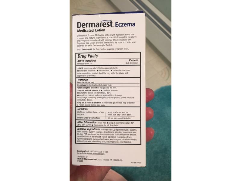 Dermarest Eczema Medicated Lotion, 4 fl. oz., Box Ingredients and Reviews