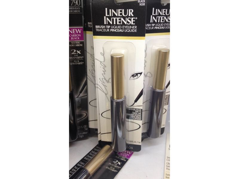 L'Oreal Paris Lineur Intense Brush Tip Liquid Eyeliner, Black, 0.24 Ounces