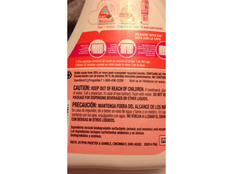 Dreft Stage 1: Newborn Detergent, 32 Loads, 50 fl oz/1.47 L