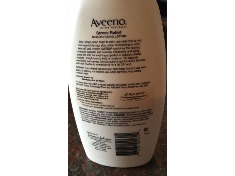 Aveeno Stress Relief Moisturizing Lotion, Lavender Scented, 33 fl oz/975 mL
