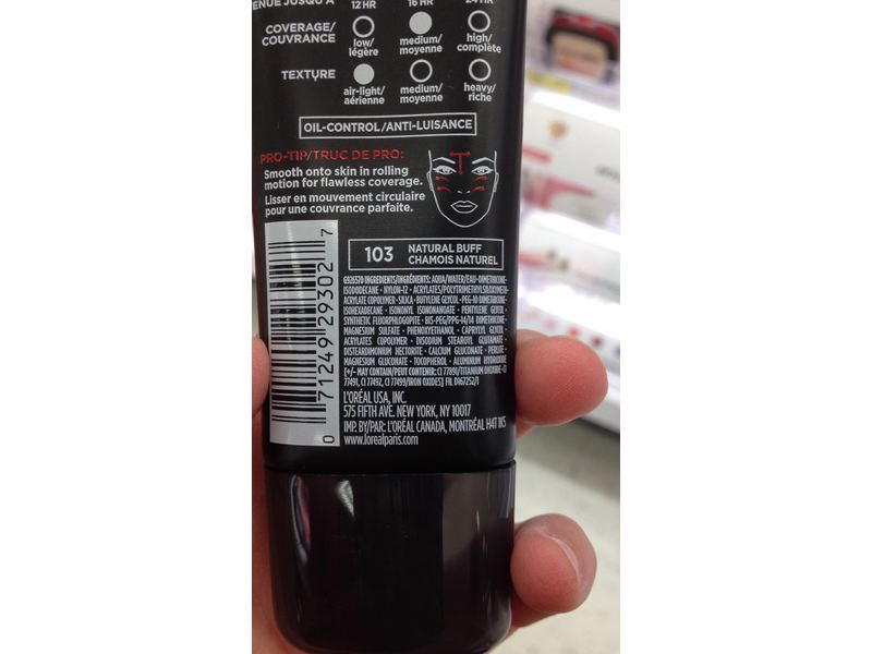 L'Oreal Paris Cosmetics Infallible Pro-Matte Foundation Makeup, Natural Buff, 1 Fluid Ounce