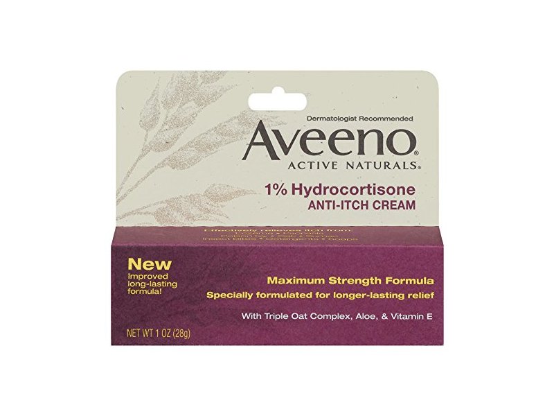 Aveeno Active Naturals 1% Hydrocortisone Anti-Itch Cream, 1 oz/28 g