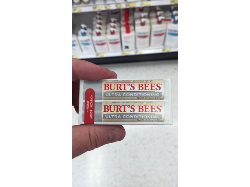 Burt's Bees Ultra Moisturizing Lip Balm, 2 ct