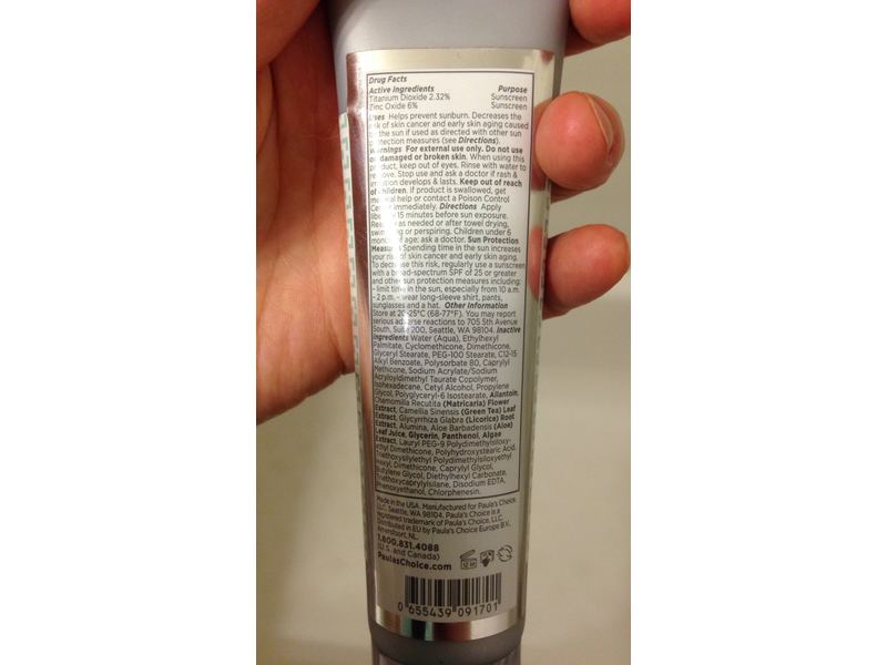 Paula's Choice Calm Redness Relief SPF 30 Mineral Moisturizer for Normal to Oily Skin, 60 mL/2 fl oz